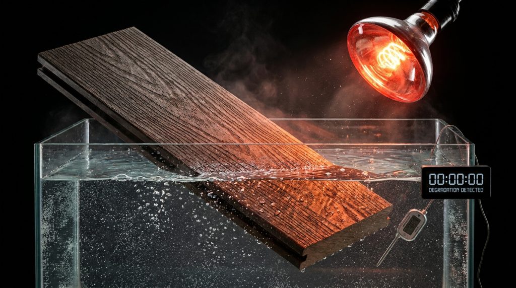 kiểm tra thực tế độ bền của sàn gỗ nhựa composite
