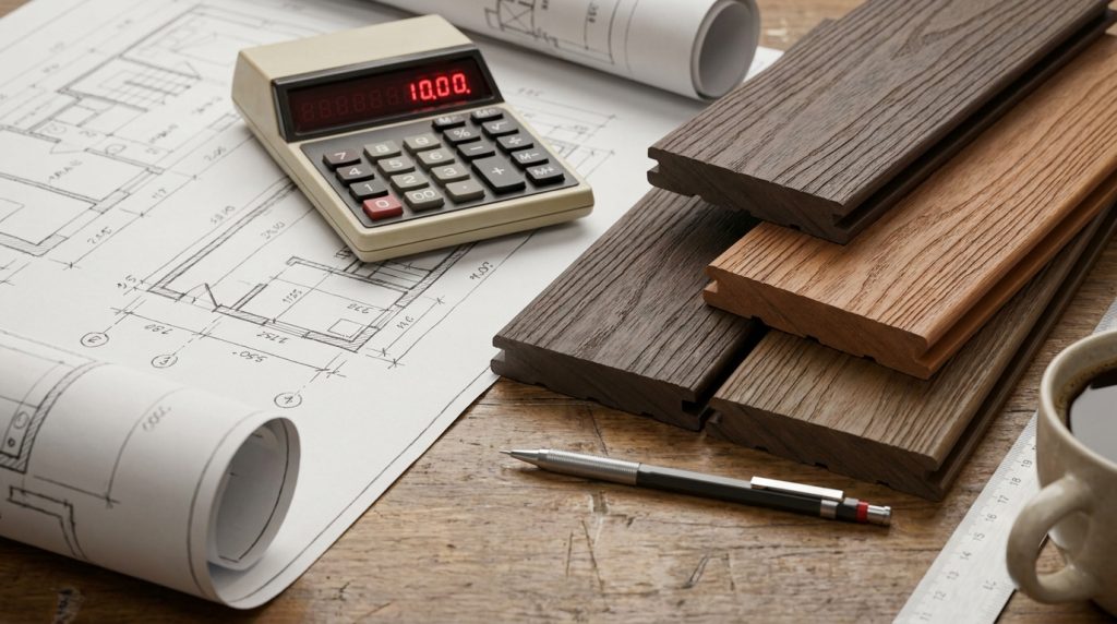 tính toán giá tấm ốp tường gỗ nhựa ngoài trời