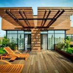 Sàn gỗ sân thượng ngoài trời làm từ vật liệu composite giả gỗ