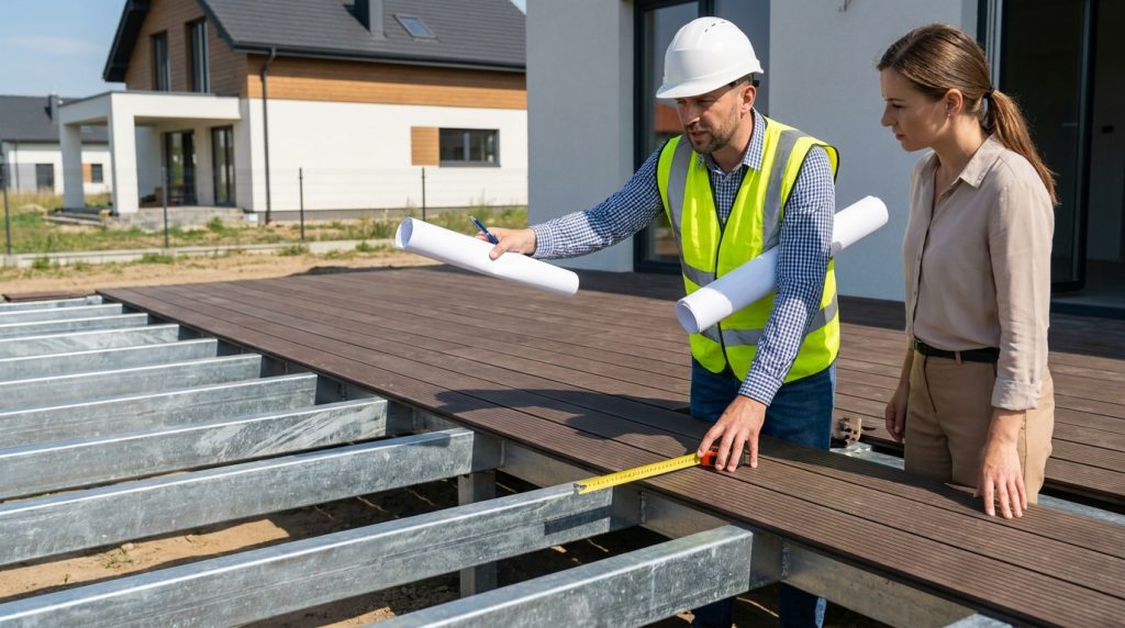 thi công khung xương chuẩn quyết định độ bền của sàn gỗ nhựa composite