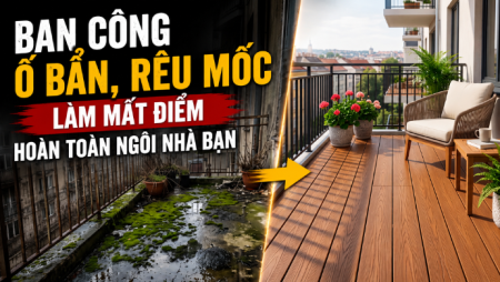 Ban Công Ố Bẩn, Rêu Mốc Làm Mất Điểm Hoàn Toàn Ngôi Nhà Bạn? Đây Là Cách “Lột Xác”!