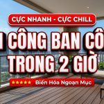 Cận cảnh quá trình tân trang ban công bằng gỗ nhựa vỏn vẹn trong 2 giờ đồng hồ
