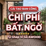 Cải tạo ban công với chi phí bất ngờ nhờ tự ghép vỉ gỗ nhựa AWOOD 2026