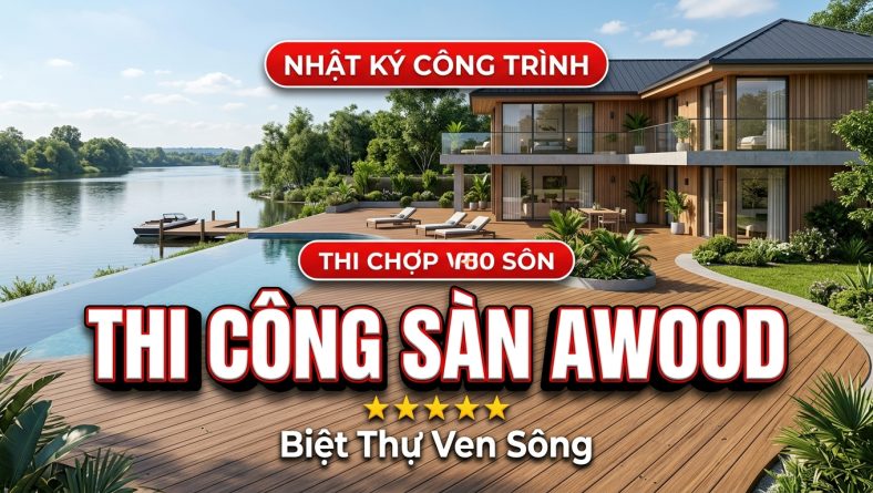 Nhật ký công trình: thi công sàn gỗ nhựa tại biệt thự ven sông 2026