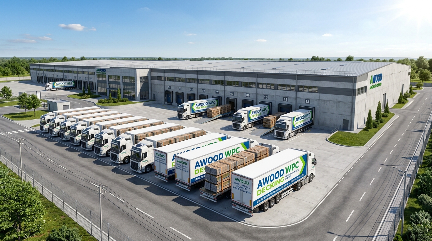Mua sàn gỗ ngoài trời AWOOD ở đâu để có giá cắt lô tận kho 2026? 3 Đội xe logistics giải bài toán mua sàn gỗ ngoài trời AWOOD ở đâu