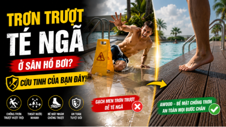 Trơn Trượt Té Ngã Ở Sân Hồ Bơi? Cứu Tinh Của Bạn Đây!