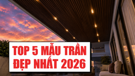Mẫu trần gỗ nhựa ngoài trời đẹp: Top 5 Tuyệt tác VIP định hình đẳng cấp kiến trúc 2026