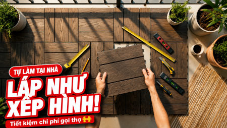 Tự thi công vỉ gỗ nhựa ban công tại nhà: 5 Bước chuẩn