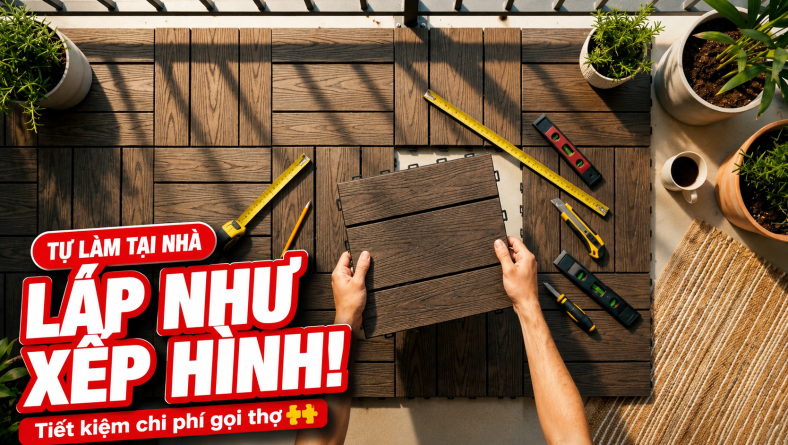 Tự thi công vỉ gỗ nhựa ban công tại nhà: 5 Bước chuẩn
