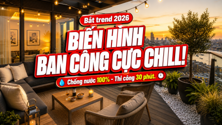 Bắt trend biến hình ban công cũ kỹ siêu chill 2026