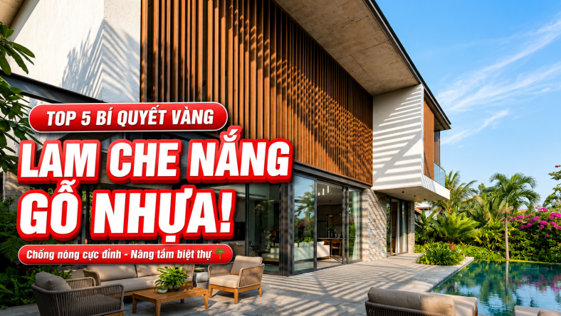 Lam che nắng gỗ nhựa ngoài trời: Top 5 Bí quyết Vàng 2026