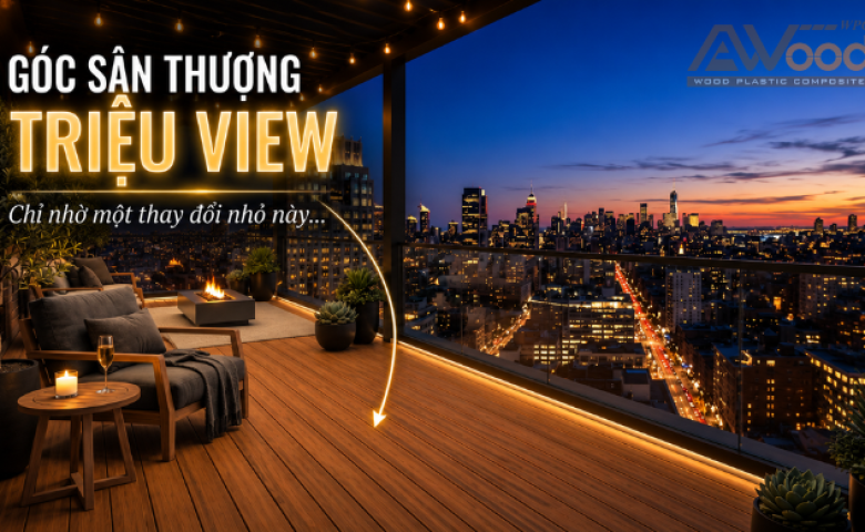Góc sân thượng triệu view chỉ nhờ một thay đổi nhỏ này.awood-690X390