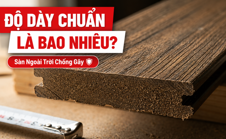 Sàn gỗ ngoài trời dày bao nhiêu