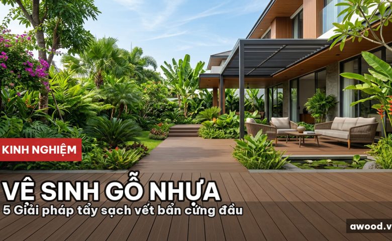 Sàn gỗ nhựa ngoài trời sang trọng tại hiên biệt thự