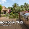 Không gian sàn gỗ nhựa ngoài trời sang trọng của biệt thự hiện đại