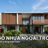 Mặt tiền biệt thự hiện đại sử dụng lam chắn nắng ngoại thất bằng gỗ nhựa cao cấp