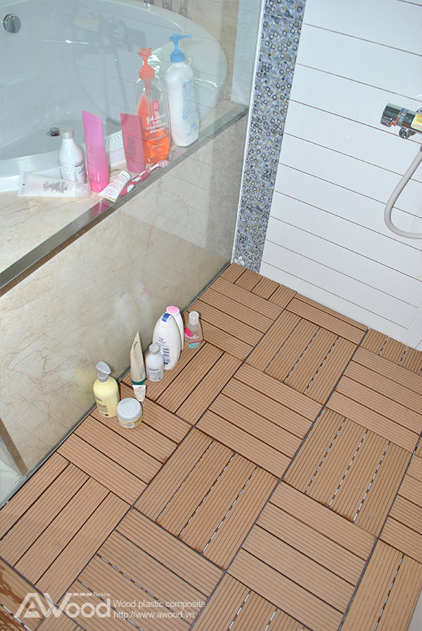 Vỉ gỗ nhựa AWood lót sàn phòng tắm