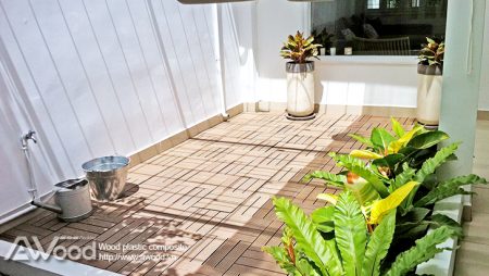 Lót sàn sân vườn với tấm vỉ gỗ nhựa AWood