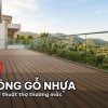 Sàn gỗ nhựa ngoài trời hiện đại lắp đặt tại ban công biệt thự