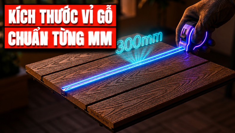 1 Vỉ gỗ nhựa ban công kích thước bao nhiêu: Chuẩn 2026